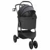 Poussette Pliante pour Animaux Réglable Noir 78 x 54 x 101 cm 