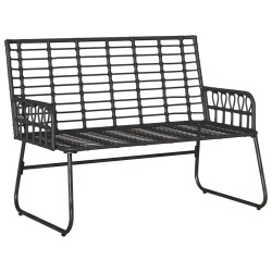 Banc de jardin avec oreiller Noir, Anthracite 113 x 69 x 83 cm 