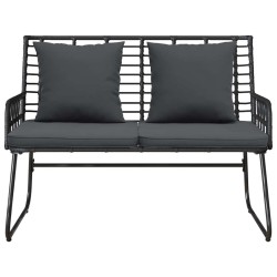 Banc de jardin avec oreiller Noir, Anthracite 113 x 69 x 83 cm 