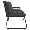 Banc de jardin avec oreiller Noir, Anthracite 113 x 69 x 83 cm 