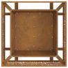 Brasero carré 80x80x30 cm en acier weathering 