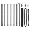 Kit de Clôture Lot de 2 Gris Acier 25 x 1,2 m Solide 