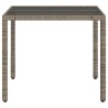 Table de jardin dessus en verre Gris 90x90x75 cm Résine tressée 