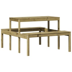 Table de pique-nique 110x134x75 cm bois de pin imprégné 