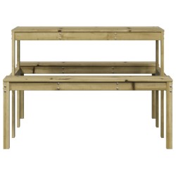 Table de pique-nique 110x134x75 cm bois de pin imprégné 