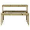 Table de pique-nique 110x134x75 cm bois de pin imprégné 