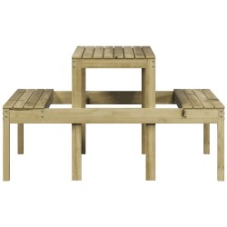 Table de pique-nique 110x134x75 cm bois de pin imprégné 