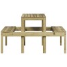 Table de pique-nique 110x134x75 cm bois de pin imprégné 