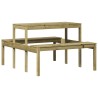 Table de pique-nique 110x134x75 cm bois de pin imprégné 