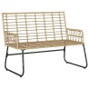 Banc de jardin avec oreiller Noir, Anthracite 113 x 69 x 83 cm 