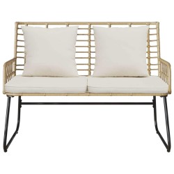Banc de jardin avec oreiller Noir, Anthracite 113 x 69 x 83 cm 