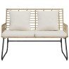 Banc de jardin avec oreiller Noir, Anthracite 113 x 69 x 83 cm 