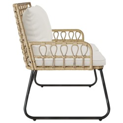 Banc de jardin avec oreiller Noir, Anthracite 113 x 69 x 83 cm 
