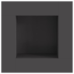 Foyer carré Noir 80x80x40 cm Acier 