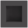 Foyer carré Noir 80x80x40 cm Acier 
