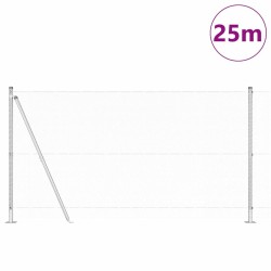 Ensemble de Clôture 2 piquets Acier Galvanisé 25 x 1.2 m 