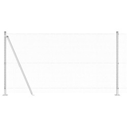 Ensemble de Clôture 2 piquets Acier Galvanisé 25 x 1.2 m 