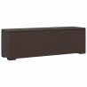 Banc pouf avec coussin marron 110x30x40 cm résine tressée 
