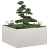 Jardinière 80x80x40 cm acier inoxydable 