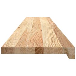 Appuis de fenêtre 2 pcs non traité 140x25x2cm bois chêne massif 