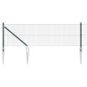 Ensemble de poteaux de clôture Pack de 2 Vert Métal 10 x 0,5 m 