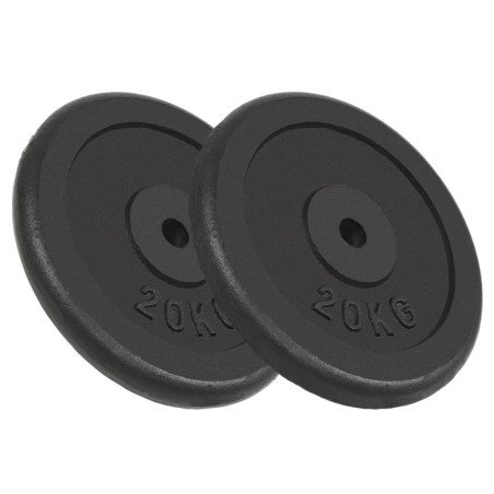 Plaque de poids 2 pcs 2x20 kg Fonte 