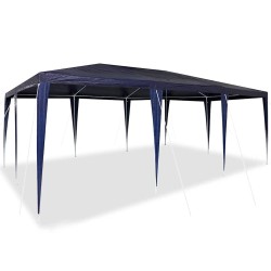 Tente de fête bleue 6x4 m PE 