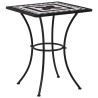 Table de bistro mosaïque Noir et blanc 60 cm Céramique 