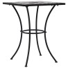 Table de bistro mosaïque Noir et blanc 60 cm Céramique 