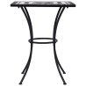 Table de bistro mosaïque Noir et blanc 60 cm Céramique 
