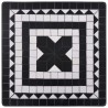 Table de bistro mosaïque Noir et blanc 60 cm Céramique 