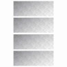 Plaques en Aluminium à Motif en Damier 4 pcs Antidérapantes 80x30 cm 