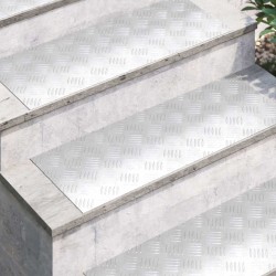 Plaques en Aluminium à Motif en Damier 4 pcs Antidérapantes 80x30 cm 