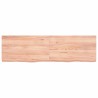 Comptoir de salle de bain marron 140x40x(2-6) cm bois traité 