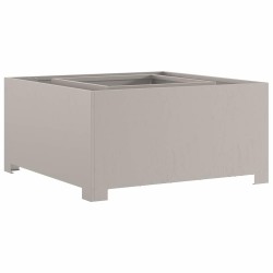 Foyer Carré 80x80x40 cm en acier weathering 