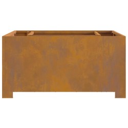Foyer Carré 80x80x40 cm en acier weathering 