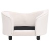 Canapé pour chien Crème 69x49x40 cm Peluche et similicuir 
