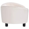 Canapé pour chien Crème 69x49x40 cm Peluche et similicuir 