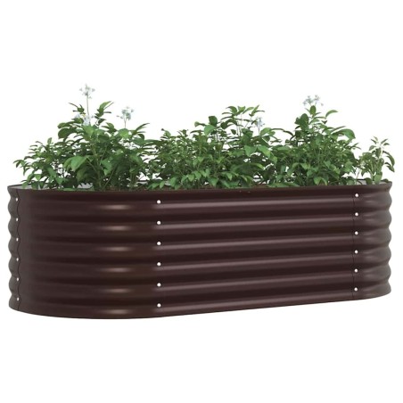 Jardinère Élevée Marron 160x80x44 cm Acier Galvanisé 
