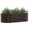 Jardinère Élevée Marron 160x80x44 cm Acier Galvanisé 
