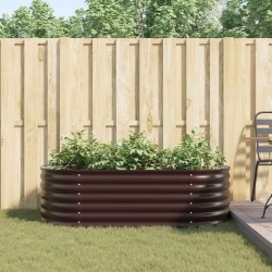 Jardinère Élevée Marron 160x80x44 cm Acier Galvanisé 