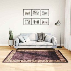 Tapis lavable antidérapant 120x180 cm noir et doré 