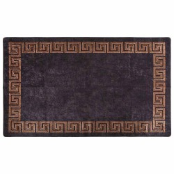 Tapis lavable antidérapant 120x180 cm noir et doré 