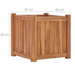 Lit surélevé 40x40x40 cm Bois de teck solide 