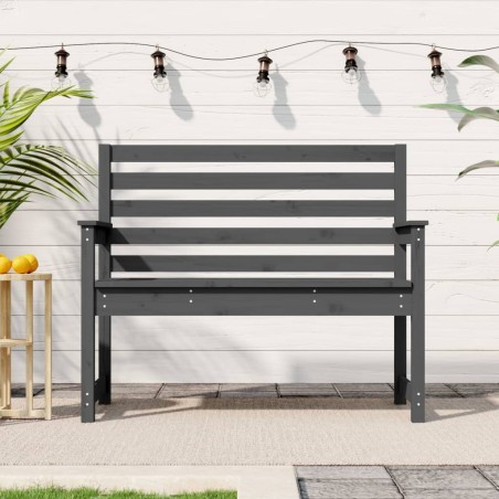 Banc de jardin gris 109x48x91,5 cm bois massif de pin 