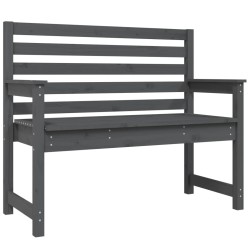 Banc de jardin gris 109x48x91,5 cm bois massif de pin 
