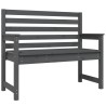 Banc de jardin gris 109x48x91,5 cm bois massif de pin 