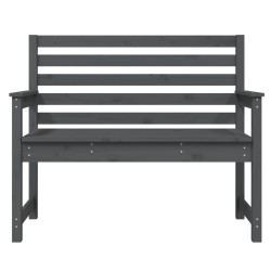 Banc de jardin gris 109x48x91,5 cm bois massif de pin 