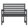 Banc de jardin gris 109x48x91,5 cm bois massif de pin 