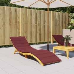 Coussin de chaise longue rouge bordeaux mélangé 200x60x4 cm 